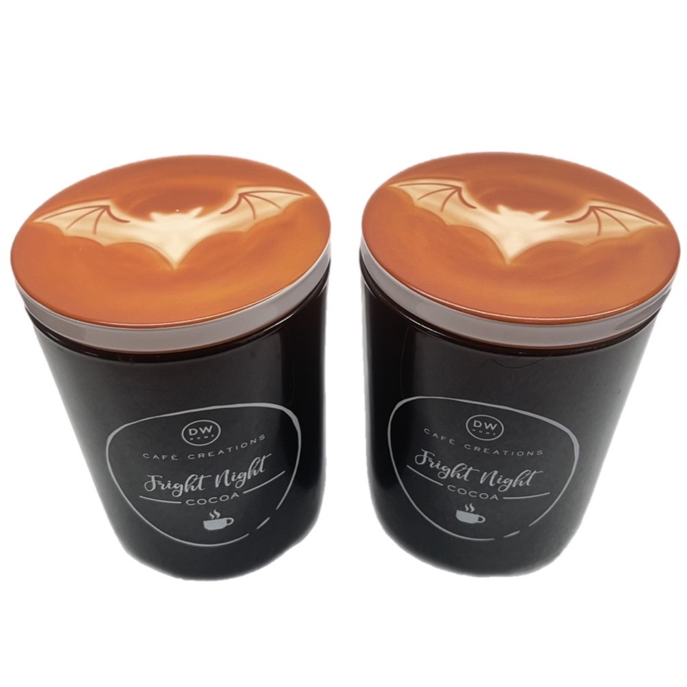 LAST ONE! NWT! 💀 DW Home HALLOWEEN FRIGHT NIGHT COCOA Candle 15.3 Oz. BAT LID